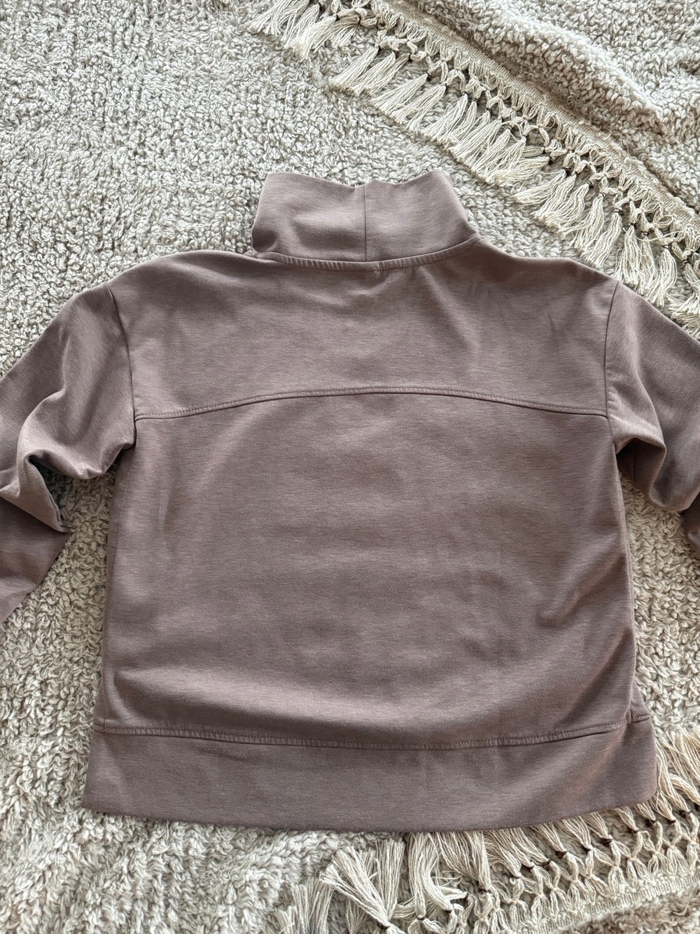RBX Women’s Small Cowl Neck Pullover Sweatshirt Mauve Taupe Activewear Tunic - Picture 6 of 9